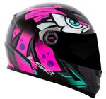 Capacete Ls2 FF358 Tribal Fucsia Rosa azul