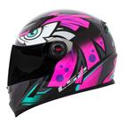 Capacete LS2 FF358 Tribal Rosa Fucsia Brilhante Masculino e Feminino Fechado