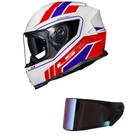 Capacete LS2 FF800 Storm Fist Branco e Vermelho Mais Viseira Camaleão