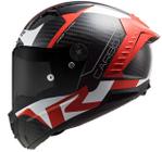 Capacete Ls2 Ff805 Thunder Carbon Racing 1 Vermelho Preto