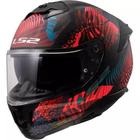 Capacete ls2 ff808 stream ii 2 jungle matt black pink blue preto rosa azul fosco