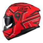 Capacete LS2 FF808 Stream II Maze Preto e Laranja