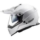 Capacete Ls2 Mx436 Pioneer Evo Branco Big Trail Moto N,56 ML MS