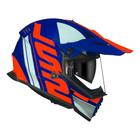 Capacete ls2 pioneer evo trophy laranja/azul