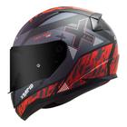 Capacete LS2 Rapid Xtreet Preto e Vermelho Fosco