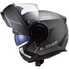 Capacete ls2 scope ff902 - articulado - óculos interno - cinza fosco 62/xl