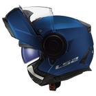 Capacete Ls2 Scope Ff902 Azul Fosco Escamoteavel Robocop