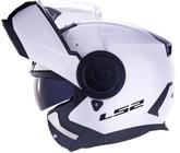 Capacete Ls2 Scope Ff902 Monocolor Branco Escamoteável