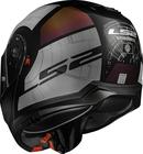 Capacete ls2 strobe ii ff908 orion preto fosco roxo azul oculos interno