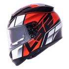 Capacete ls2 vector evo ff397 ft2 kripton preto/branco/vermelho  62/xl