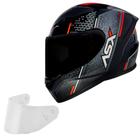 Capacete Masculino Asx City Storm Cinza Moto + Viseira Fume