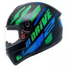 Capacete Masculino Fly Drive 2 Hg Atitude Preto Brilhante Verde