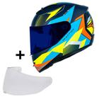 Capacete Masculino Moto Peels Icon Action Azul + Viseira
