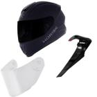 Capacete Masculino Norisk Preto Moto Razor Spoiler + Viseira