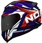 Capacete Masculino Norisk Razor Sharp Vermelho Moto Fechado