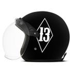 Capacete Modelo Custom Old School Etceter Biker Abutres Chopper Café Racer Vintage Unissex 56 58 60