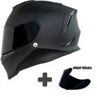 Capacete Mormaii Novo M1 Origin Preto Fosco + Viseira Fumê