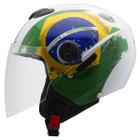 Capacete Moto Aberto Pro Tork New Atomic Nações Feminino Masculino Com Viseira Interna