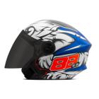 Capacete Moto Aberto Pro Tork New Liberty 3 Three Gp 88 Fosco Viseira Fume Aguia Personalizado