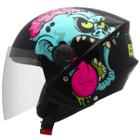 Capacete Moto Aberto Pro Tork New Liberty Three Zombie