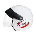 Capacete Moto Aberto Wind Visor Taurus Branco tamanho 58