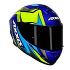 Capacete Moto Axxis Draken Vector Gloss Blue Yellow Integral