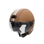 Capacete Moto Br 101 3/4 Revestido Creme Cristal 58 Custom