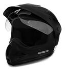 Capacete Moto Ebf Motard Cross Trilha C/ Viseira Preto Fosco C/ Selo Inmetro