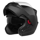 Capacete Moto Escamoteável Robocop Attack Elite Solid com Viseira Solar Interna Fumê Pro Tork