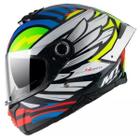 Capacete Moto Esportivo Mt Thunder 4 Drax B7 Azul