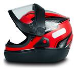 Capacete Moto Fechado Automatic Vermelho Viseira Cristal Inmetro Tamanhos 56 58 60 - FW3