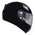 Capacete Moto Fechado EBF XTROY Solid Preto Com Óculos Sol Interno 60