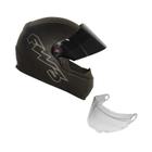 Capacete Moto Fechado Gt Classic Preto Fosco 56 Fw3 +Viseira