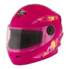 Capacete Moto Fechado Infantil Criança Feminino Mixs Start Selfie Para Menina Confortável