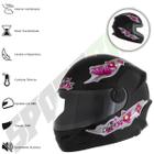 Capacete Moto Fechado Infantil Criança Pro Tork Liberty 4 Four Girls Kids Feminino