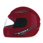 Capacete Moto Fechado Mixs Start Feminino Masculino Viseira Cristal