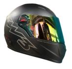 Capacete Moto Fechado Preto Fosco 58 Fw3 + Viseira Camaleão