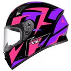 Capacete Moto Fechado Xtroy Ff526 Ebf Lançamento Preto Roxo