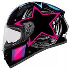 Capacete Moto Fechado Xtroy Ff526 Lançamento Preto Rosa - Ebf