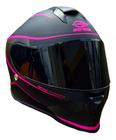 Capacete Moto Feminino Origin Mormaii Preto Rosa Fosco