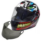 Capacete Moto Fw3 Coringa Joker Preto Brilhante viseira Fume