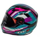 Capacete Moto Fw3 Gtn Fox Azul Tifany Feminino