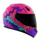 Capacete Moto Integral Norisk Ff391 Stunt Pixel Rosa