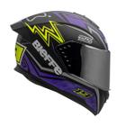 Capacete Moto Masculino Bieffe B12 Qtr Roxo Fosco Aerofolio