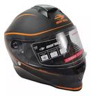 Capacete Moto Mormaii M1 Classic Preto Fosco Laranja Oferta