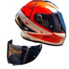 Capacete Moto Mt Stinger2 Grand Prix C5 Japão Viseira Fumê