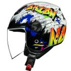 Capacete Moto Norisk Aberto Orion Shine Branco Brilhante