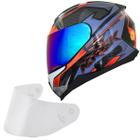 Capacete Moto Norisk Razor Speedmax Cinza Viseira Camaleão