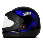 Capacete Moto Pro Tork New SM Automático Preto E Azul 788 60