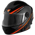 Capacete Moto Pro Tork R8 Moto Fechado Tamanho 58 Preto/Laranja